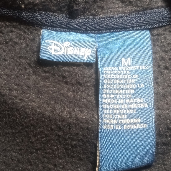 Disney Embroidered Blue Fleece Mickey Mouse Hoody Size Medium - Picture 5 of 6